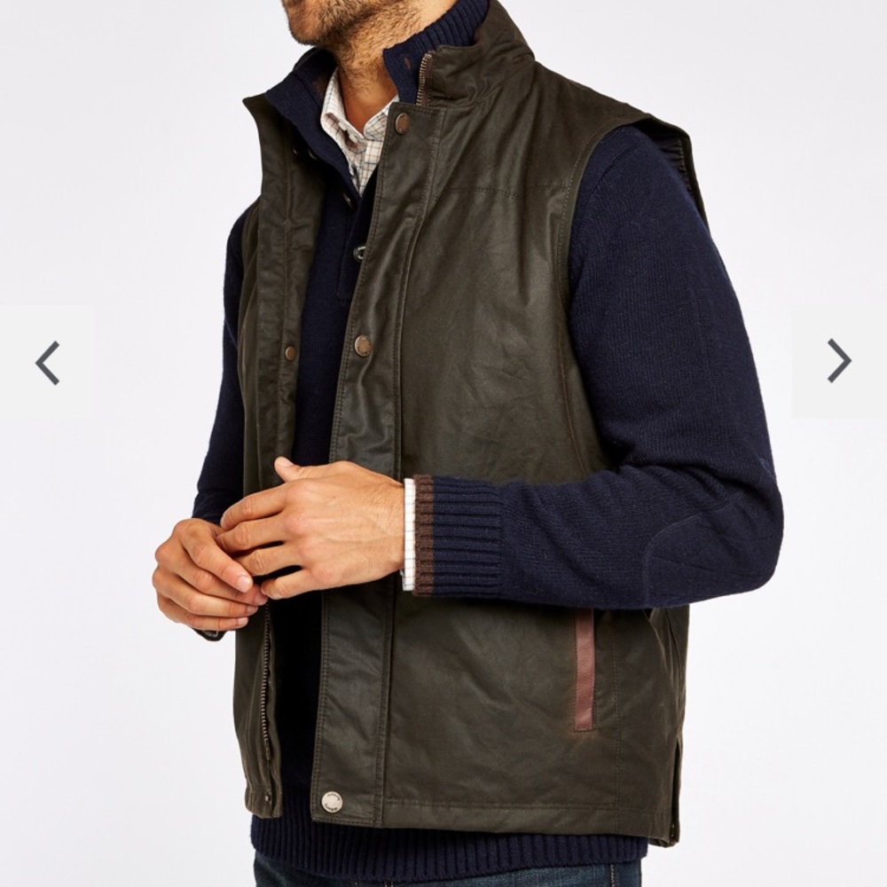 Dubarry Mayfly Wax Vest - Olive - NWT - XL